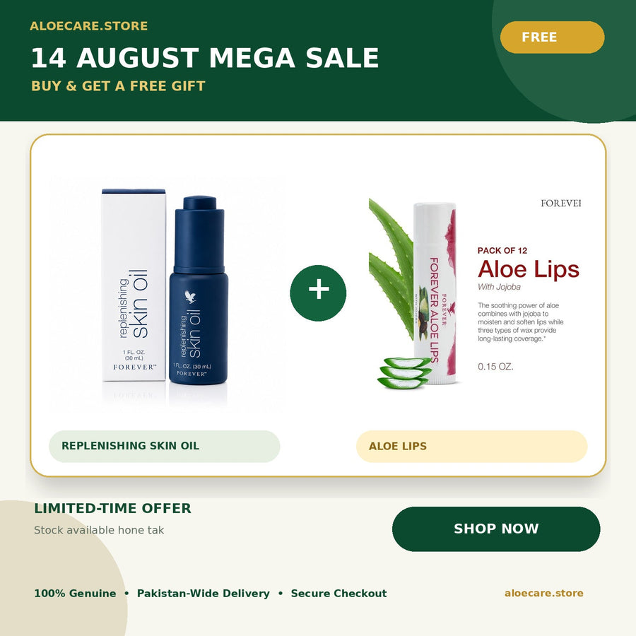 Forever Replenishing Skin Oil + Aloe Lips FREE Price in Pakistan