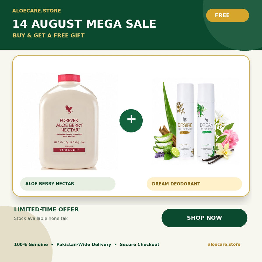 Forever Aloe Berry Nectar + Dream Deodorant FREE in Pakistan