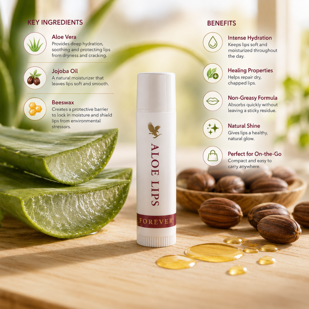 Forever Aloe Lips® Moisturizing Lip Balm for Dry & Chapped Lips |