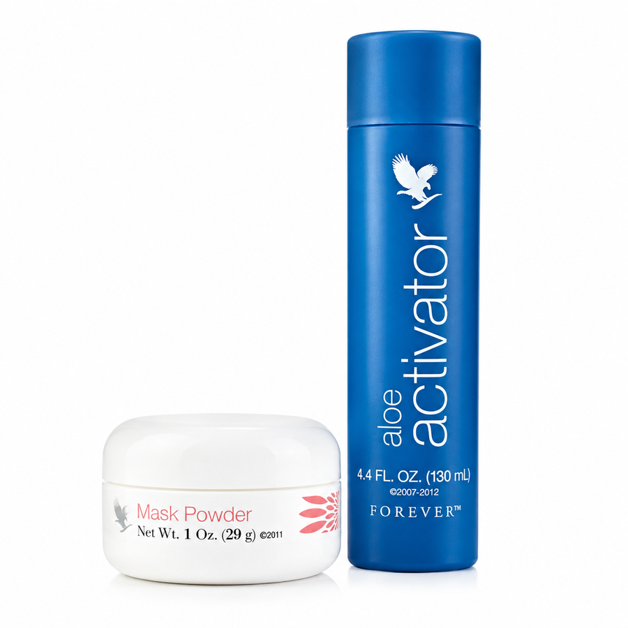 Forever Aloe Activator + Mask Powder | Professional Aloe Facial Mask Kit | Deep Cleansing & Skin Tightening